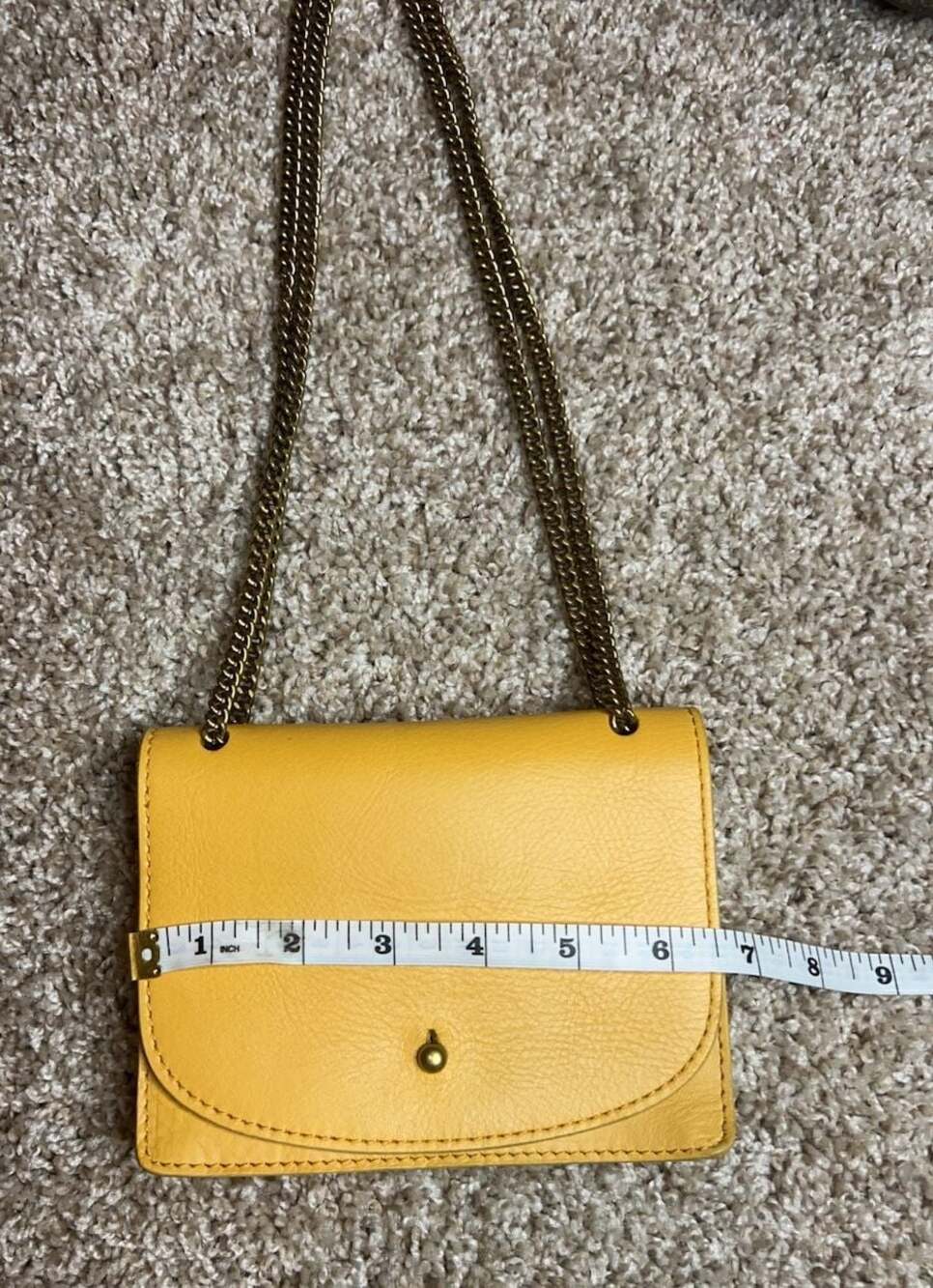 Madewell Yellow Leather Chain Crossbody Bag - Picture 7 of 8